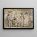 À la porte de l'auberge - Thomas Rowlandson — framed artwork on a wall