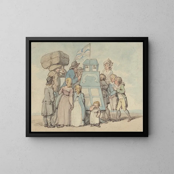 Het kabinet van curiositeiten - Thomas Rowlandson — ingelijst kunstwerk aan de muur