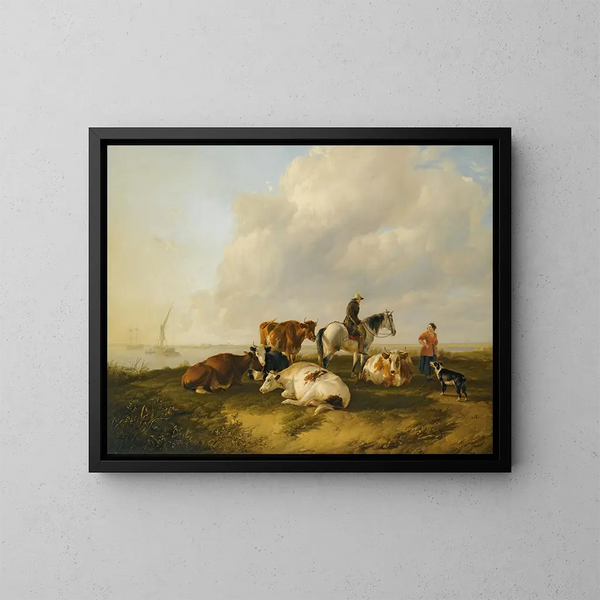Onderzoek naar de veerboot van Tilbury - Thomas Sidney Cooper — ingelijst kunstwerk aan de muur