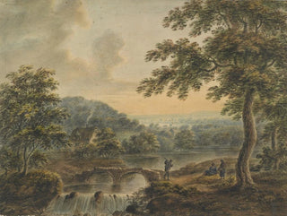 Thomas Walmsley - Landscape with bridge and waterfall.webp