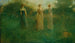 In de tuin - Thomas Wilmer Dewing — weergave van het kunstwerk