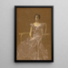Dame in een rotan fauteuil - Thomas Wilmer Dewing — ingelijst kunstwerk aan de muur