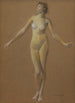 Studie van naakt - Thomas Wilmer Dewing — weergave van het kunstwerk