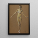 Studie van naakt - Thomas Wilmer Dewing — ingelijst kunstwerk aan de muur