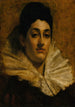 Portret van Frances C Houston - Thomas Wilmer Dewing — weergave van het kunstwerk
