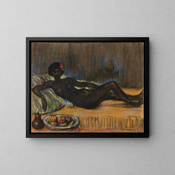 Masseida naakt liggend op een divan - Théophile Alexandre Steinlen — ingelijst kunstwerk aan de muur
