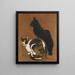 Twee katten - Théophile Alexandre Steinlen — ingelijst kunstwerk aan de muur