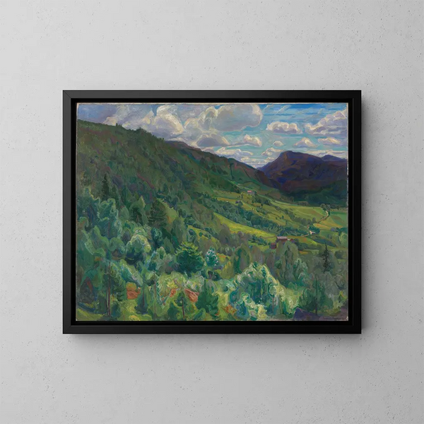 van Kviteseid in Telemark - Thorvald Erichsen — ingelijst kunstwerk aan de muur
