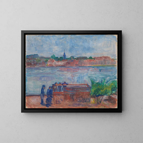 De Porsgrunn - Thorvald Erichsen — ingelijst kunstwerk aan de muur