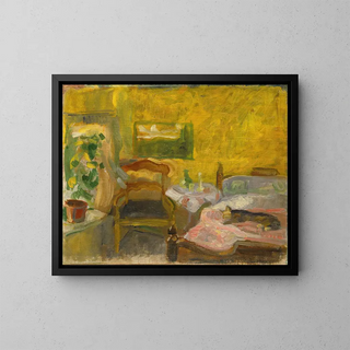 Binnen schilderij - Thorvald Erichsen — ingelijst kunstwerk aan de muur