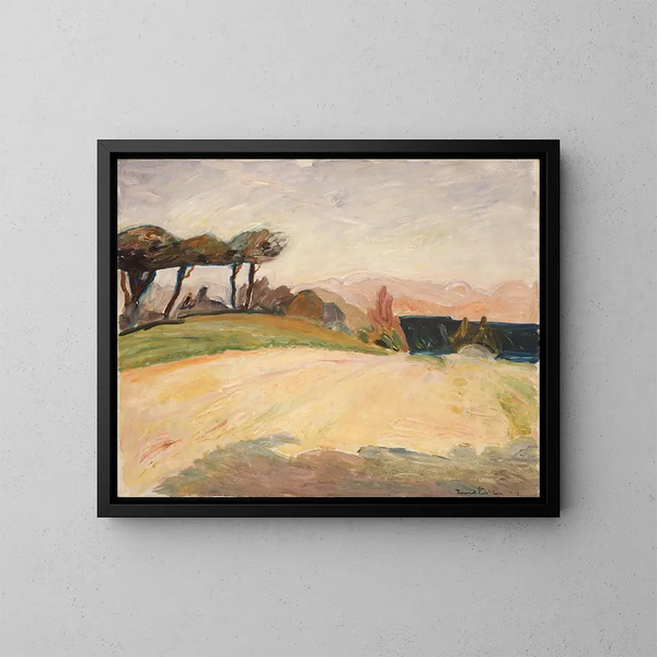 Italiaans landschap - Thorvald Erichsen — ingelijst kunstwerk aan de muur