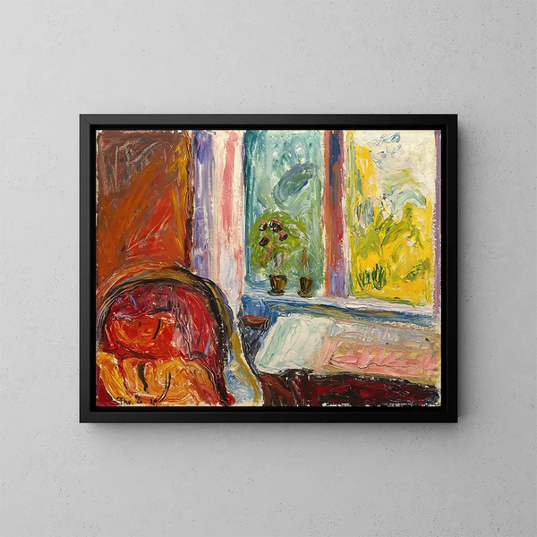 La chaise rouge - Thorvald Erichsen — ingelijst kunstwerk aan de muur