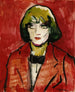 Portret van een vrouw - Thorvald Hellesen — weergave van het kunstwerk