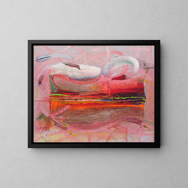 Tapis au cygne - Tiit Pääsuke — ingelijst kunstwerk aan de muur