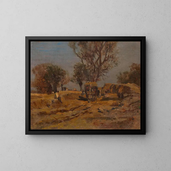 Aan de regulering van de Donau - Tina Blau — ingelijst kunstwerk aan de muur