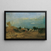 Landschap in de Puszta Szolnok - Tina Blau — ingelijst kunstwerk aan de muur