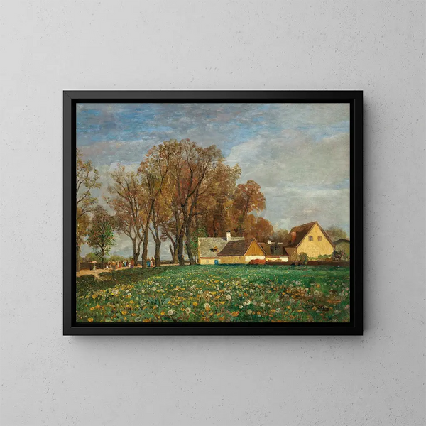 op de Schleiheimerstraße - Tina Blau — ingelijst kunstwerk aan de muur
