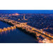 Luchtfoto-afdruk - Bordeaux bij valavond