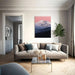Landschapsfotoprint - De roze berg