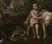 Boy with Dogs in a Landscape - Titian — artwork view