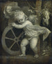 Cupidon met de Tijdwiel - Titian — weergave van het kunstwerk