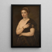Jonge vrouw met bont - Titian — ingelijst kunstwerk aan de muur