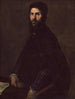 van een man die een fluit vasthoudt - Titian — weergave van het kunstwerk