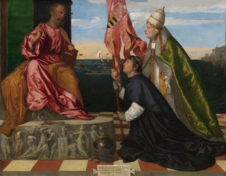 Titian - Pope Alexander VI Presenting Bishop Jacopo Pesaro to Saint Peter.webp