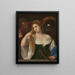 Portret van een vrouw tijdens haar toilette - Titian — ingelijst kunstwerk aan de muur