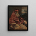 Portret van paus Paulus III met Camauro - Titian — ingelijst kunstwerk aan de muur