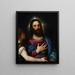 De verleiding van Christus - Titian — ingelijst kunstwerk aan de muur
