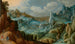 A vast mountainous landscape with travelers on a path - Tobias Verhaecht — artwork view