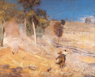 Een ontsnapping - Tom Roberts — weergave van het kunstwerk