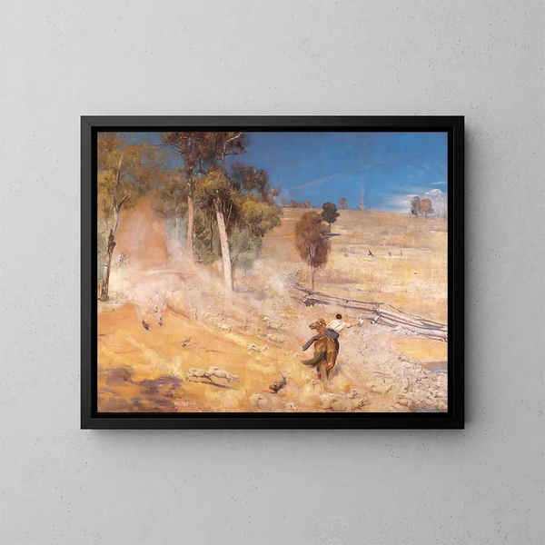 Een ontsnapping - Tom Roberts — ingelijst kunstwerk aan de muur
