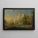 Scene of Neapolitan port - Tommaso Ruiz — framed artwork on a wall