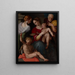Heilige Familie met de mystieke bruiloft van Heilige Catherine - Tommaso d'Antonio Manzuoli — ingelijst kunstwerk aan de muur