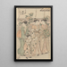 Pivoines sur la rue Nakanoch dans le quartier gai de Yoshiwara - Torii Kiyonaga — ingelijst kunstwerk aan de muur