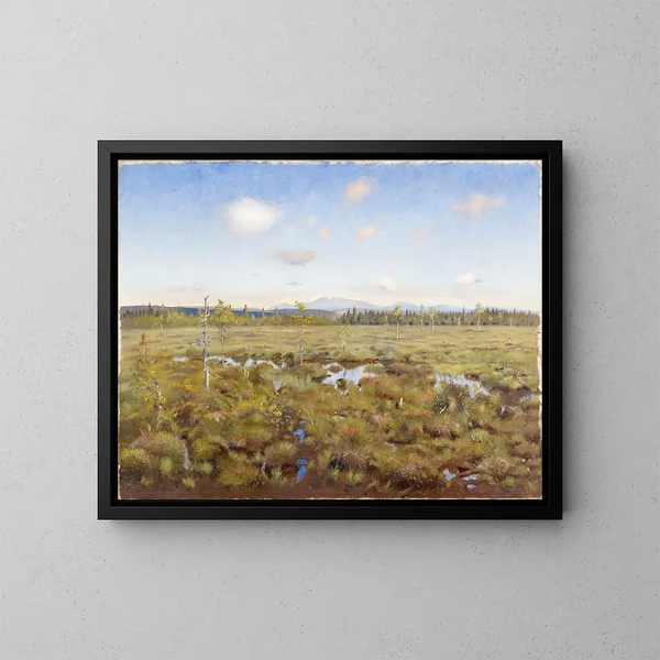 Landschapschilderij van Lapland - Torsten Wasastjerna — ingelijst kunstwerk aan de muur