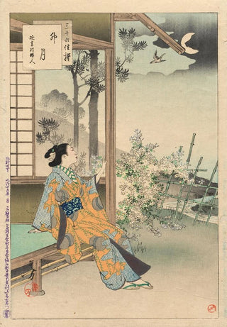Toshikata Mizuno - The Fourth Month A Lady of the Enkyo Era 174448 from the series Thirtysix Elegant Selections.webp
