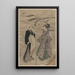 Jibukiami - Toyokuni Utagawa — ingelijst kunstwerk aan de muur
