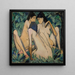Three women in a forest - Otto Mueller — framed artwork on a wall
