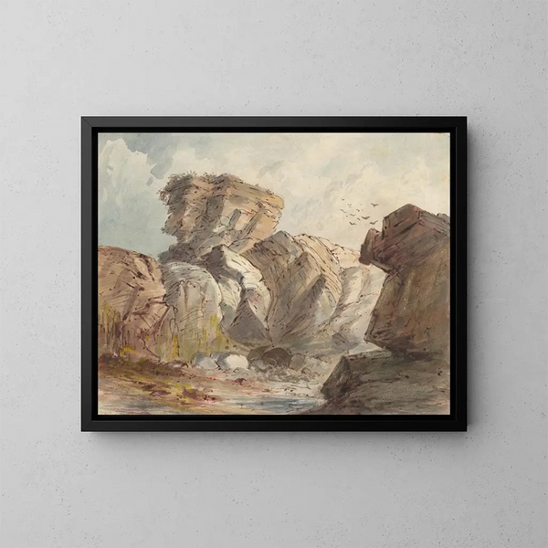 Rotslandschap - Truman Seymour — ingelijst kunstwerk aan de muur
