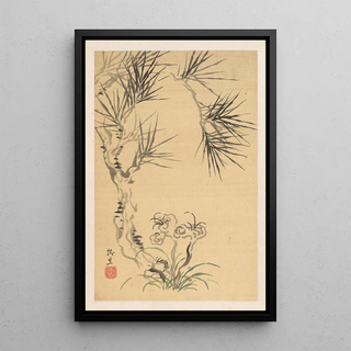 Tsubaki Chinzan - Pine Tree and Fungus.webp