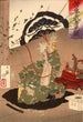 Danj Matsunaga Hisahide schilderij vóór zijn zelfmoord - Tsukioka Yoshitoshi — weergave van het kunstwerk