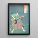 Horibe Yahei Minamoto Kanemaru - Tsukioka Yoshitoshi — ingelijst kunstwerk aan de muur