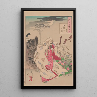 Tsukioka Yoshitoshi - Horin temple moon Horinji no tsuki.webp