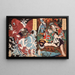 Oniwaka en de karper, Taira no Koremochi en de demon - Tsukioka Yoshitoshi — ingelijst kunstwerk aan de muur