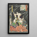 Shgun Tar Taira Yoshikado ontmantelt twee wandtapijten - Tsukioka Yoshitoshi — ingelijst kunstwerk aan de muur
