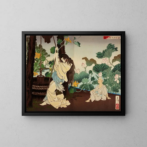 L'histoire de Tamiya Btar - Tsukioka Yoshitoshi — ingelijst kunstwerk aan de muur