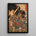 Toki Daishir die de demon bevecht - Tsukioka Yoshitoshi — ingelijst kunstwerk aan de muur
